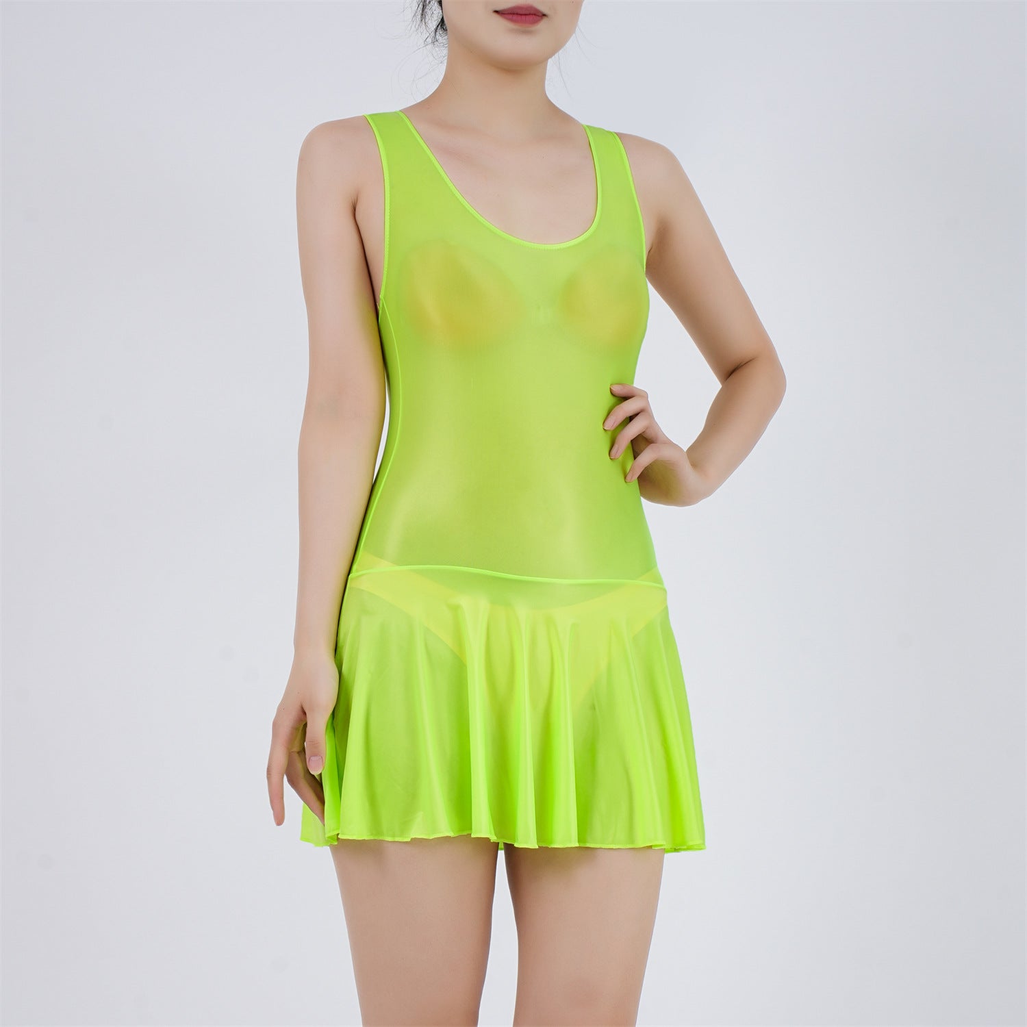 Shiny and silky bodysuit