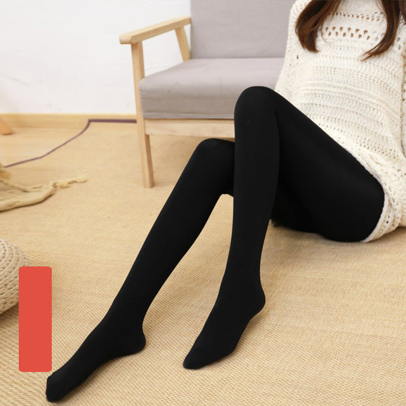Black sheer 300g thick wool stockings, perfect for bare legs.