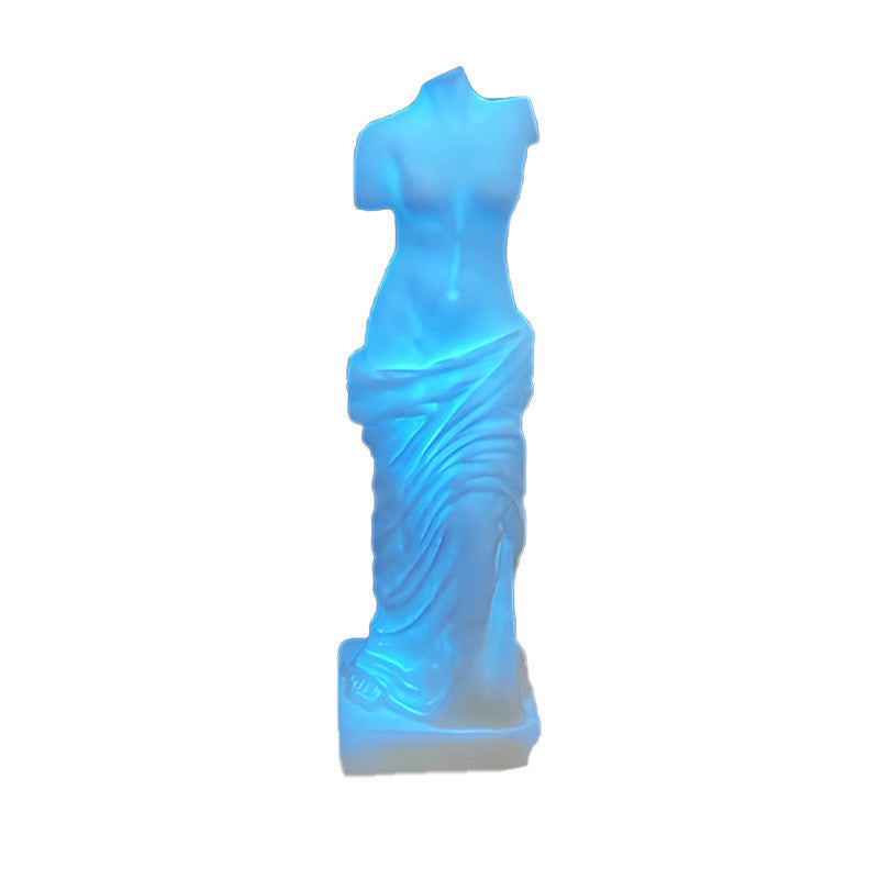 Luminous human sculpture low temperature candle