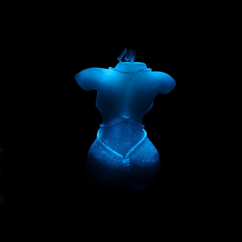 Luminous human sculpture low temperature candle