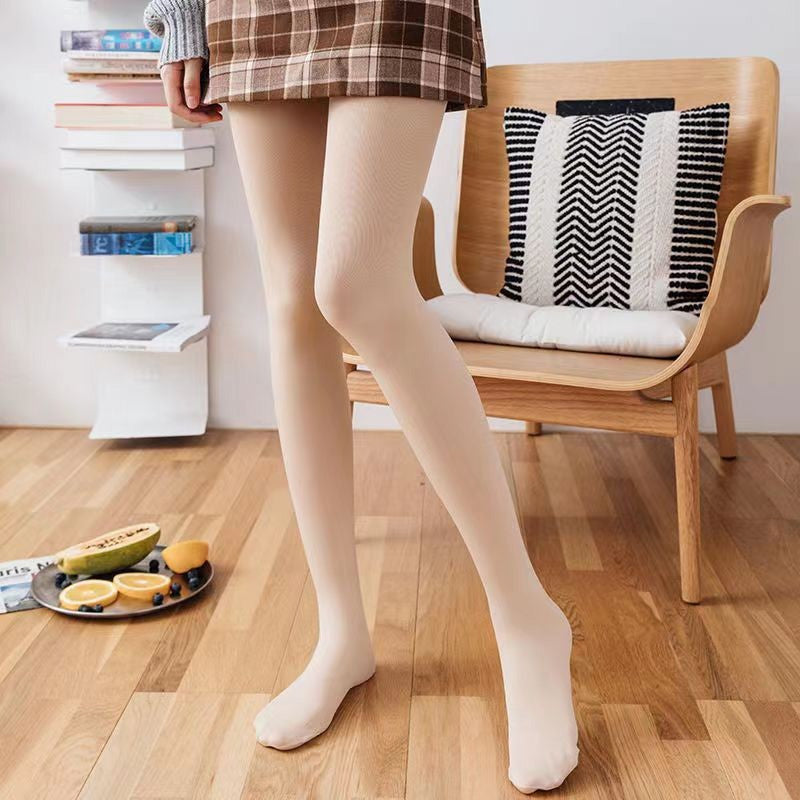 Black sheer 300g thick wool stockings, perfect for bare legs.