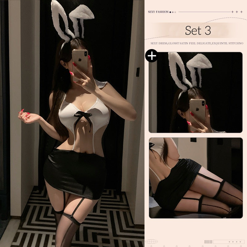 Bunny Girl uniform body-hugging skirt set