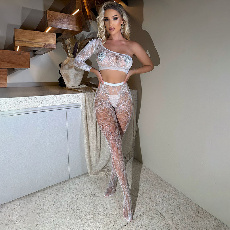 Jacquard pantyhose two-piece set