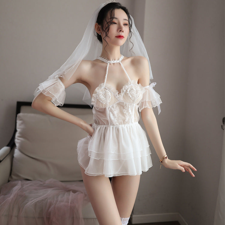 Pure and sweet wedding dress set