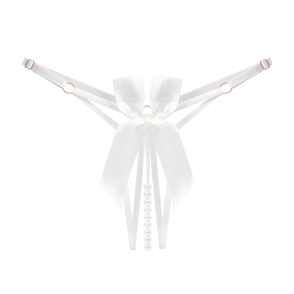 Bowknot pearl thong