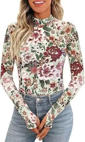 Slim-fit printed base layer