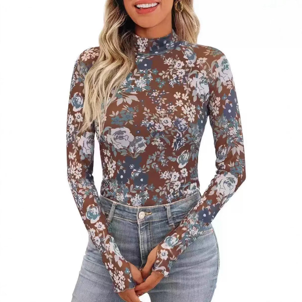 Slim-fit printed base layer